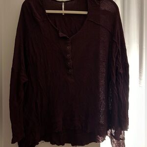 Free People Maroon Tunic